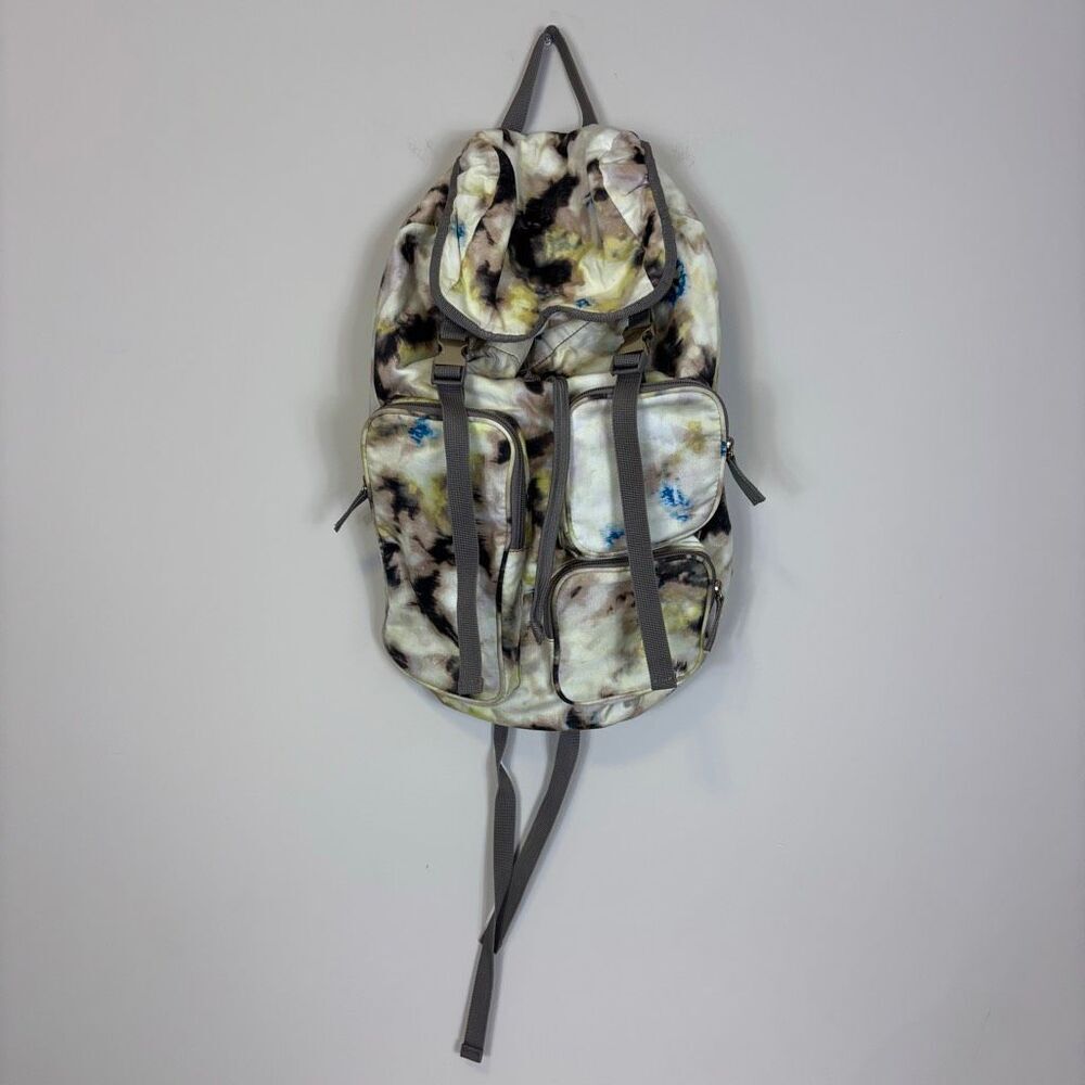 J. Crew‎ Yellow, Black, and Brown Watercolor Backpack